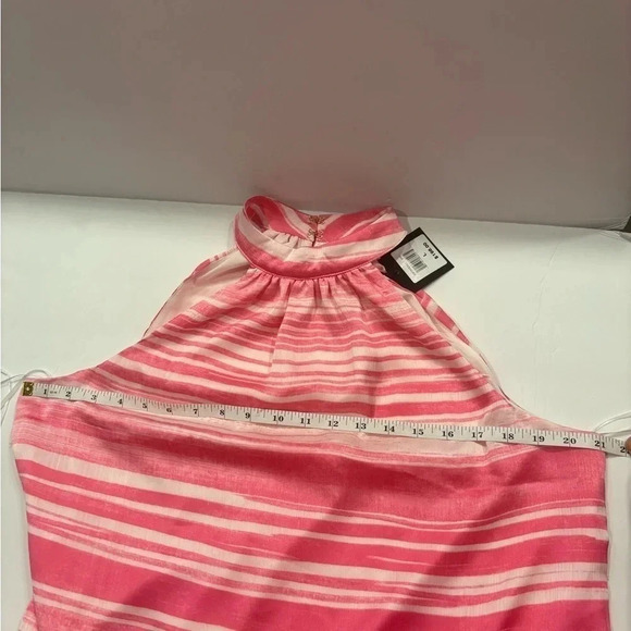 Trina Turk Zuri 2 Pink Striped Mini Dress NWT Size L - Picture 4 of 10